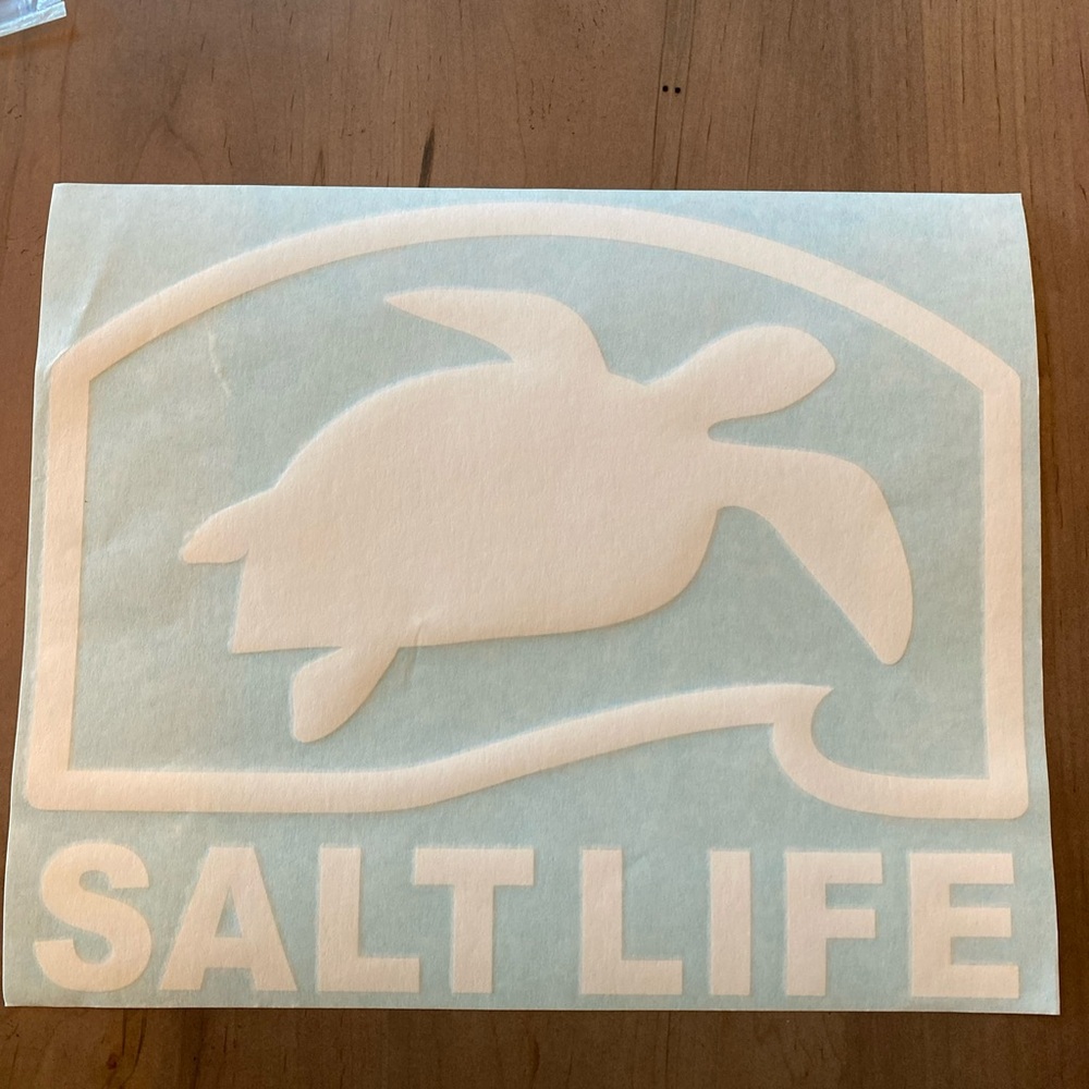Salt Life White Sea Turtle Salt Life Decal 12” NEW SAD1104